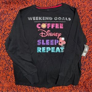Disney coffee sleep repeat weekend goals T shirt